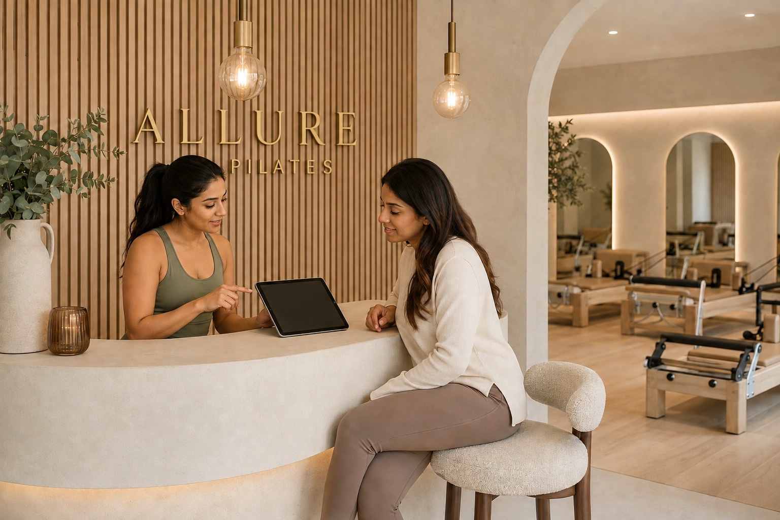 Allure Pilates studio reception
